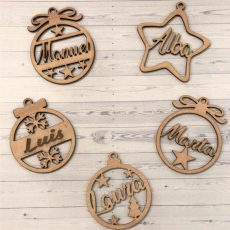 Bolas adorno madera personalizadas